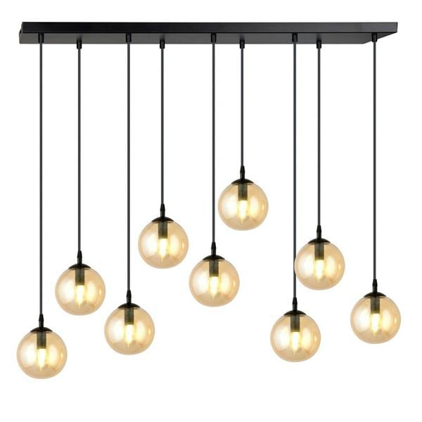 Emibig COSMO Pendant lamp  9 x E14 Black with Amber Shade