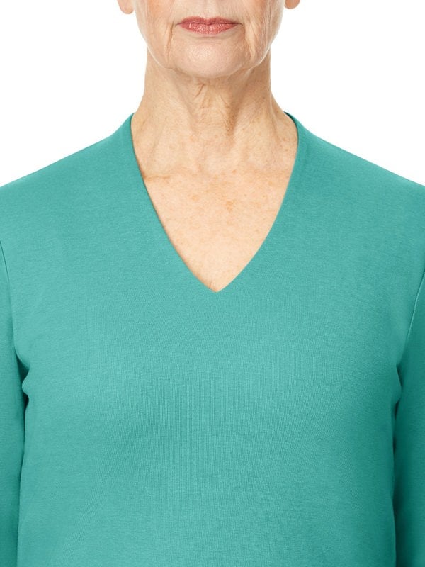 PennyPlain High Back V-neck Top - Sea Green