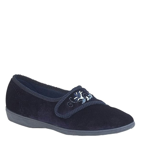 Sleepers Jolene Touch Fastening Embroidered Slippers