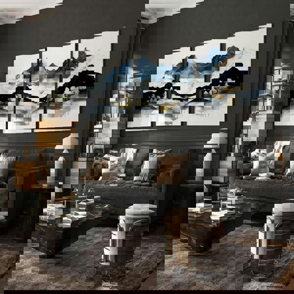 Blue Living Room Wall Art | Set of 3 wall art prints