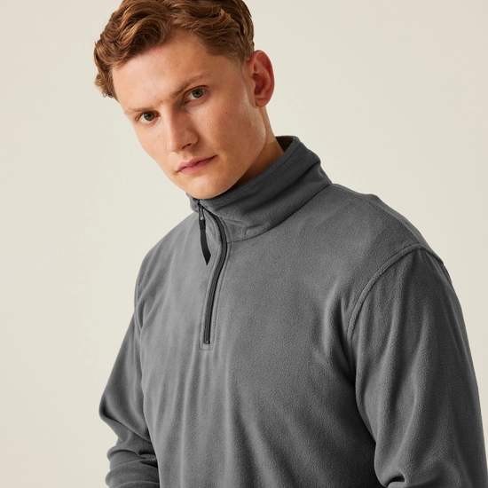 Regatta Mens Micro Zip Neck Fleece Top - Seal Grey