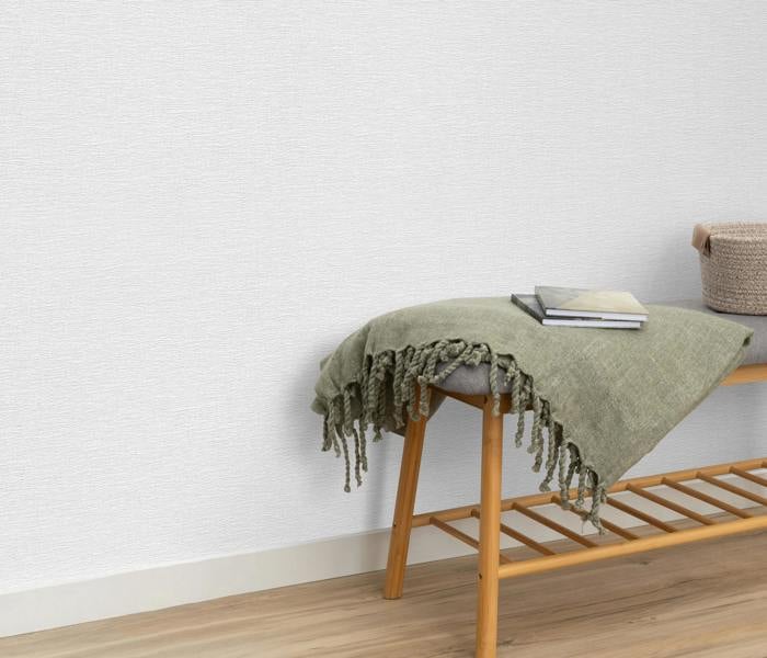 Hessian Weave  - Blown vinyl in white