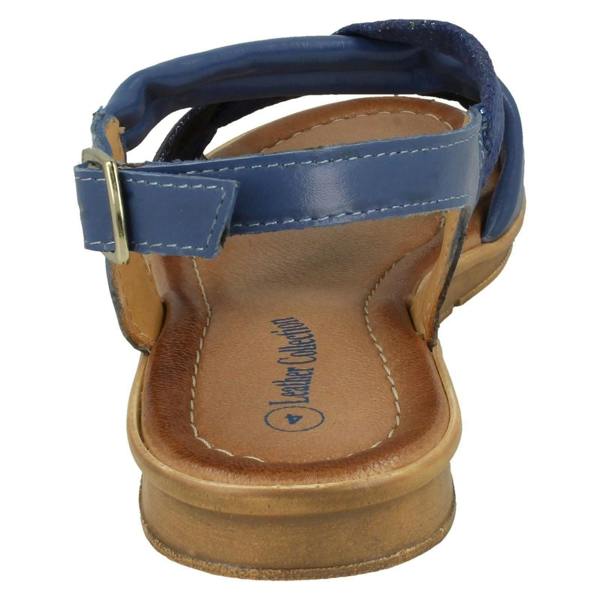 Leather Collection Ladies Leather Collection Flat Slingback Sandals