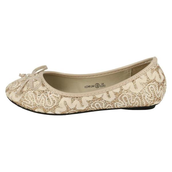 Cutie Girls Cutie Lace Detailing Ballerina Flats
