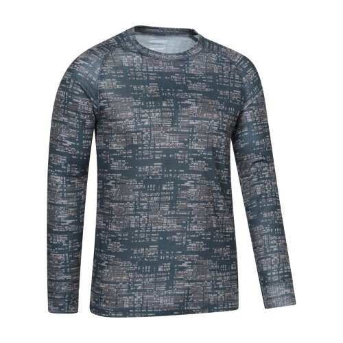 Mountain Warehouse Mens Talus Camouflage Thermal Top - Khaki Green - Khaki Green - 100% Polyester