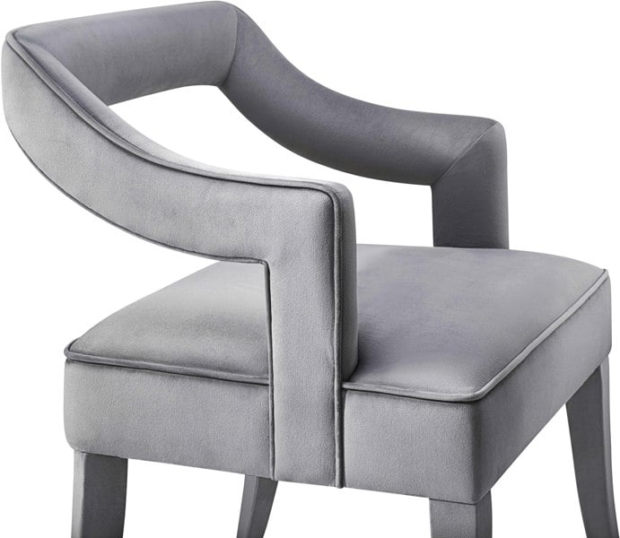 Furniture Edit Tiffany Grey Velvet Dining Chair