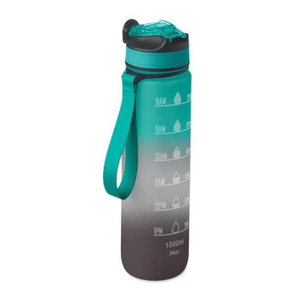 MidOcean Activate RPET Sports 1L Water Bottle - Black/Blue - 