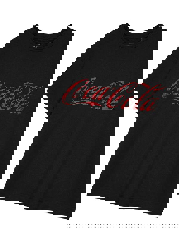 Coca Cola Womens Black Coca-Cola Cropped Short Sleeved T-Shirt