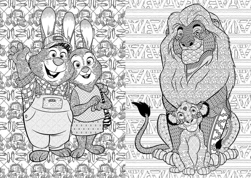 Disney: Animals Colouring | Over 90 Pictures Featuring Iconic Disney Characters