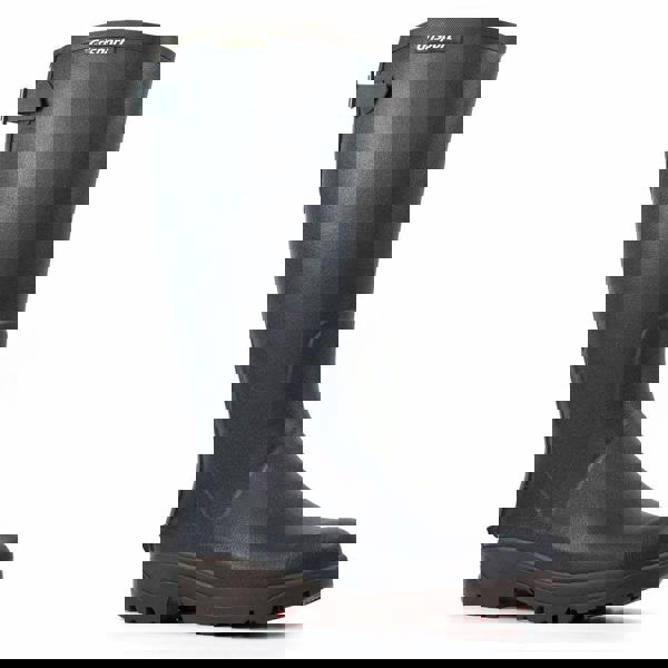 Grisport GriSport Stream Mens/Womens Neoprene Fishing Hunting Farm Wellies Boots, Black rubber waterproof wellington boots with durable sole for outdoor activities.