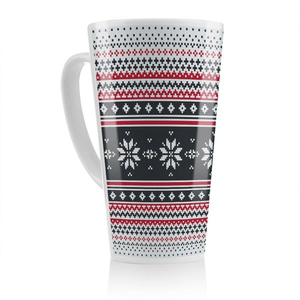 Benjamin Tate Design Abstract Christmas Dining Latte Mug
