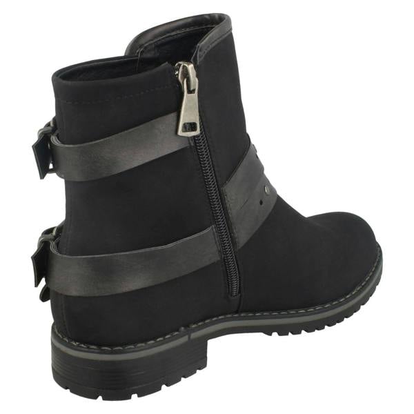 Spot On Ladies Spot On Low Heel Ankle Boots F50708