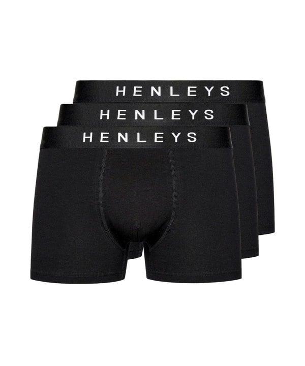 Henleys Coalink Boxers 3pk Black