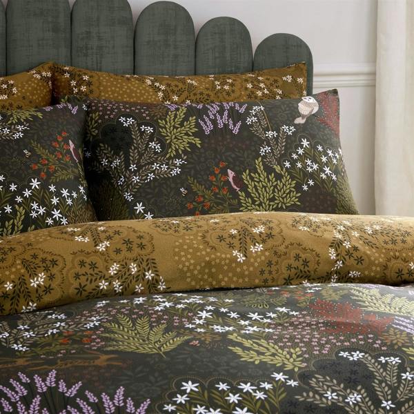 Sara Miller Owl Forest Deep Olive Duvet Cover Set