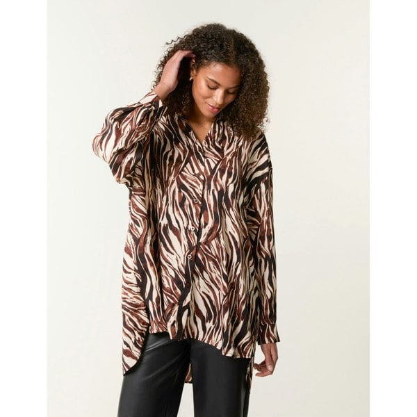 Blue Vanilla Zebra Print Shirt