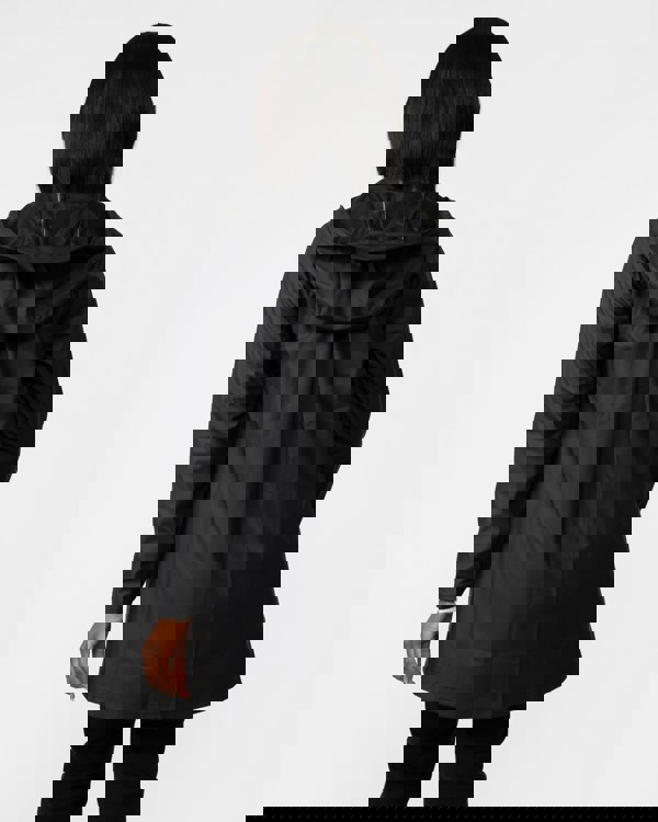 Rains A-line Womens Jacket - 01 Black