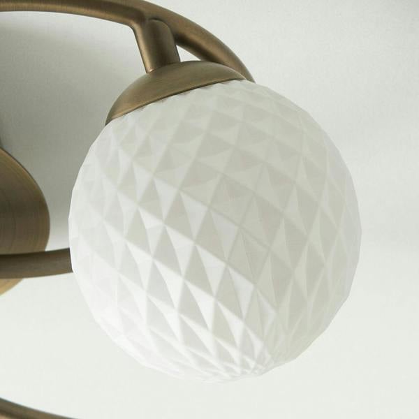 Pagazzi Lighting Jaymie 6-Light Antique Brass Semi-Flush Ceiling Light