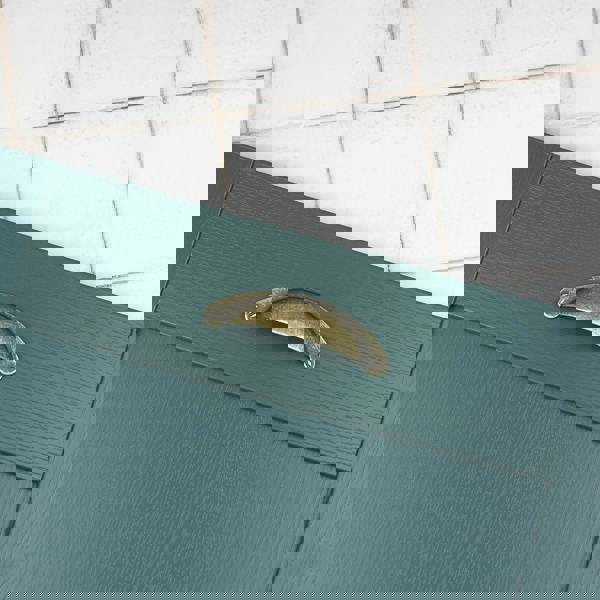 Handle & Home Antique Brass Cup Handle and Coordinating Knob