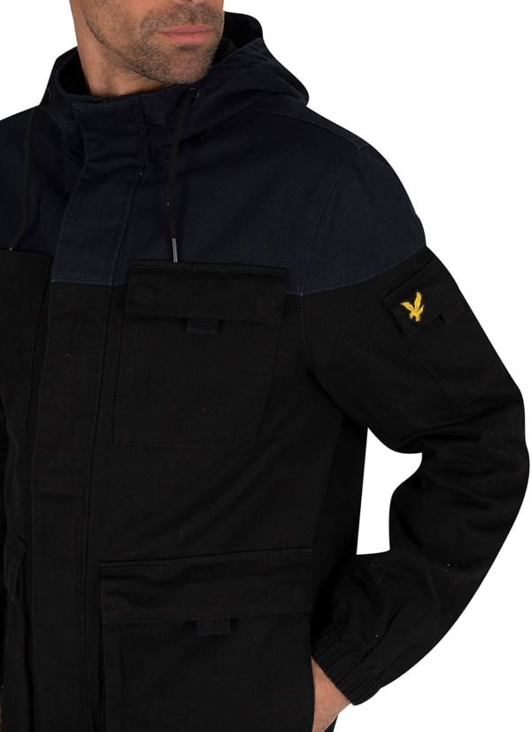 Lyle & Scott Contrast Yoke Jacket - Black