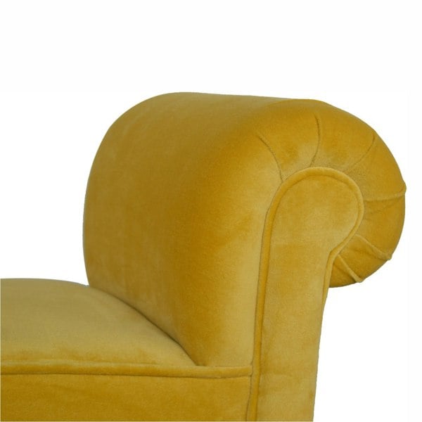 Artisan Furniture Mini Mustard Velvet Bench