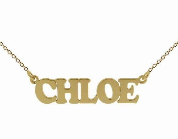 Christopher James of London 9ct Yellow Gold Cooper Style Personalised Name Necklace