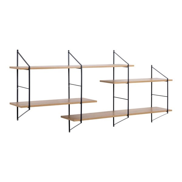 Furniture To Go Belfast Wall Unit with 4 Shelves in Oak