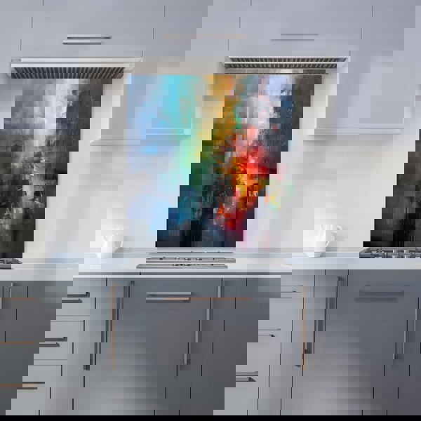 Warren Reed - Designer Colourful Chaos: Urban Dreamscape Kitchen Splashback