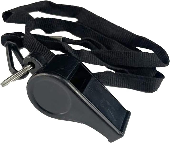 Plastic Sports Whistles with Lanyard – Pack of 2 - Optimum