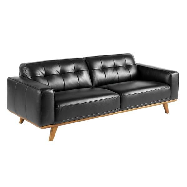 Angel Cerdá Chester sofa in black leather 6030/6031