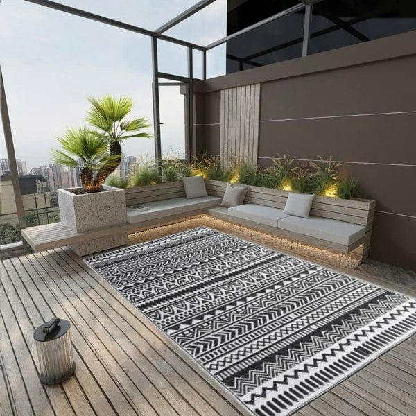 Berkfield Outdoor Rug Black 190x290 cm PP