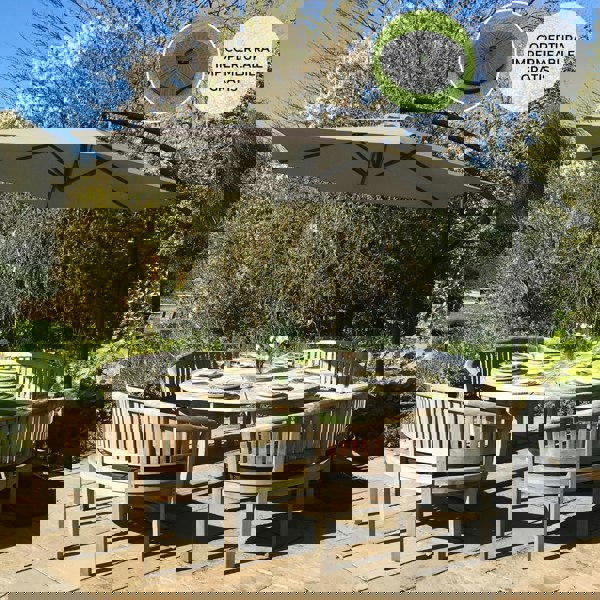 Monstershop Beige Cantilever Parasol & Fan Base