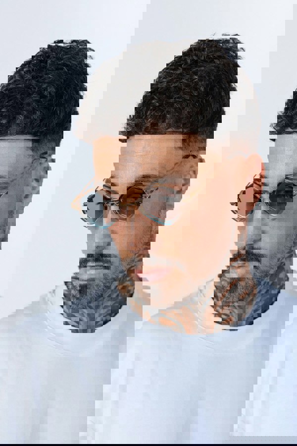 SVNX Diamond Shape Sunglasses in Brown Blue