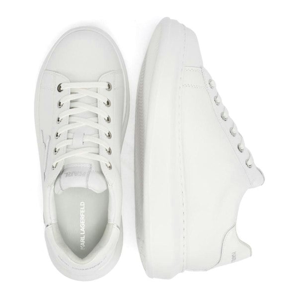 Karl Lagerfeld Kapri Signia Emboss Lo Lace Leather Women's White Trainers