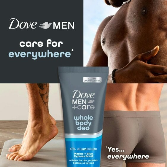 Dove Men+Care Whole Body Deodorant Cream Marine & Cypress 72H Protection, 6x75ml