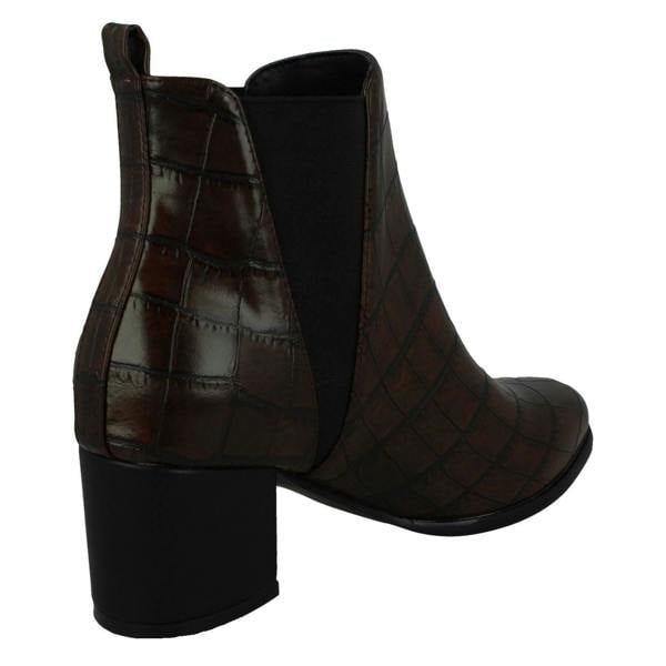 Spot On Ladies Spot On Mid Chunky Heel Ankle Boots F51090