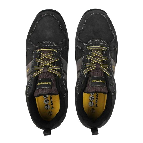 Dunlop Mens Houston Leather Safety Shoes - Charcoal - 