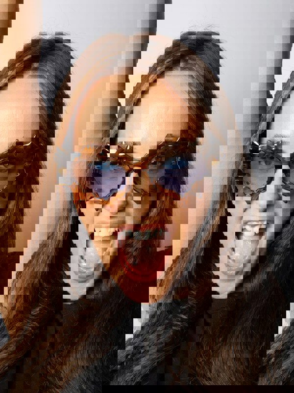 SVNX Y2K Irregular Novelty Sunglasses in Brown