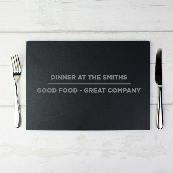 Personalised Memento Company Personalised Classic Slate Rectangle Placemat