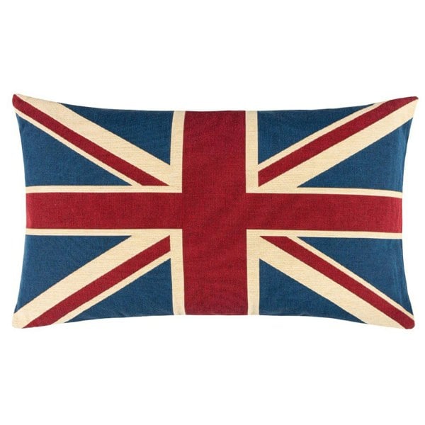 Evans Lichfield Tapestry Union Jack Cushion Cover - Blue/Red