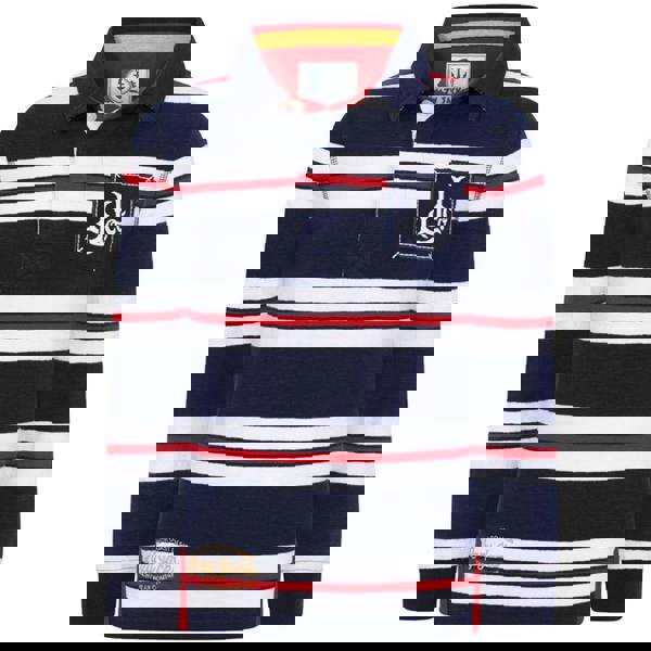 Lazy Jacks Boys Striped Rugby Shirt - Marine