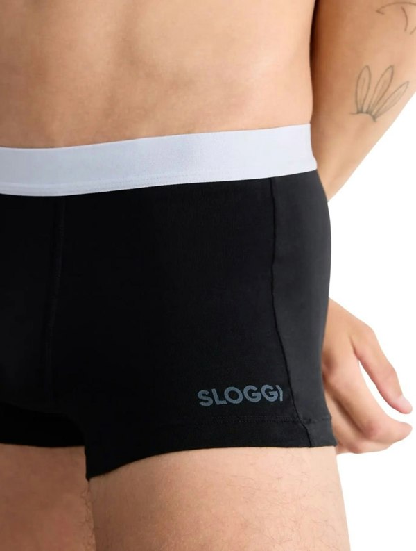 SloggiTrunks 2 - packGo ABC 2.0 2 - Pack Hipster Boxer Trunks, BlackBoxers & Briefs