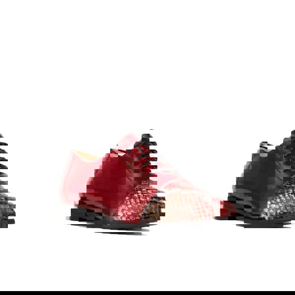 Embassy London Sloan - Red - Women's Leather Oxford with Snakeskin toe