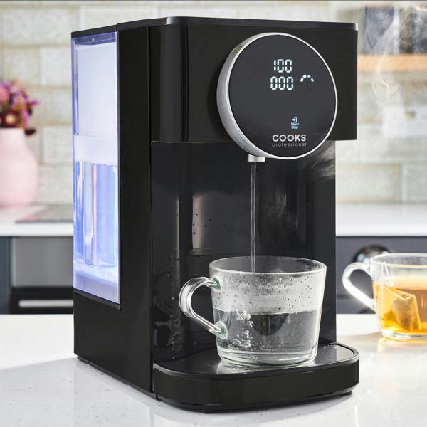 Cooks Professional 4L Digital Hot Water Dispenser | Black / Silver