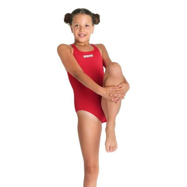 Red Arena Girls Team Swim Pro Solid one-piece swimsuit