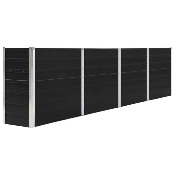 Berkfield Raised Garden Bed 320x40x77 cm Galvanised Steel Anthracite