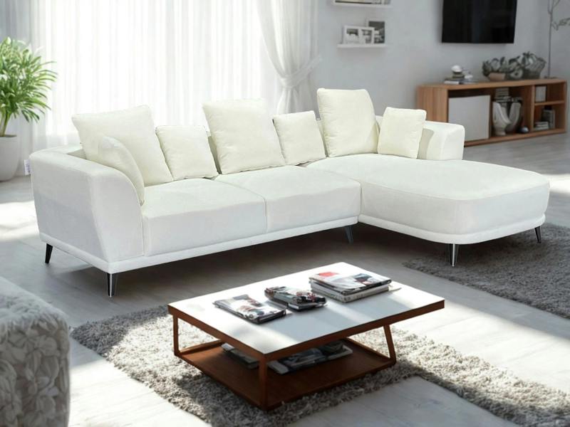 DS Living Sorento Recline Right Hand Corner 3 Seater Fabric Sofa in Grey or Cream