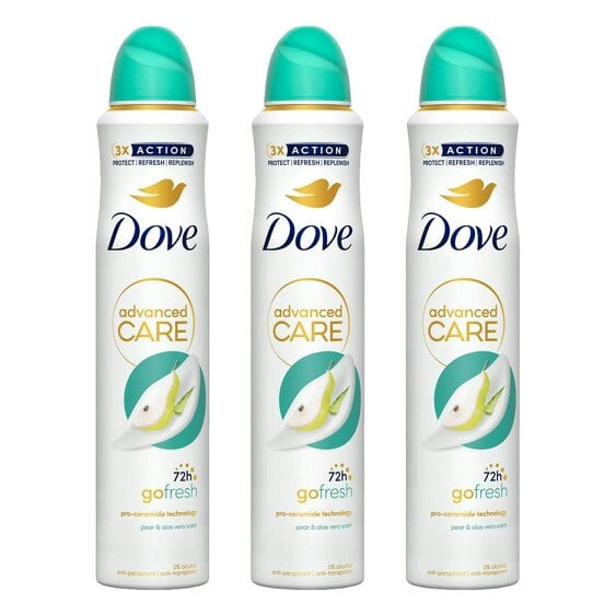 Dove Anti-perspirant Deodorant Go Fresh Pear & Aloe Vera 72H Protection 3x200ml