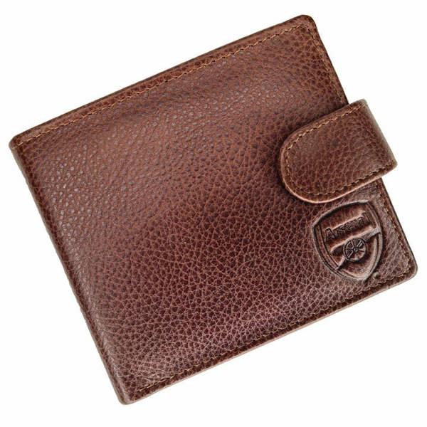 Arsenal FC Premium Brown Leather Wallet, Purses & Wallets, Sports, Gift