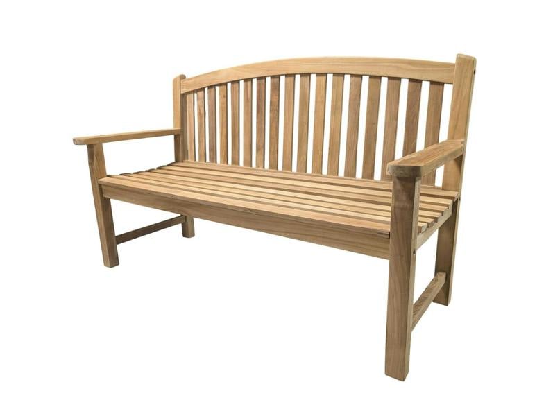 Memorials Direct Bowback Teak Memorial Bench – Engraved Directly Into the Wood