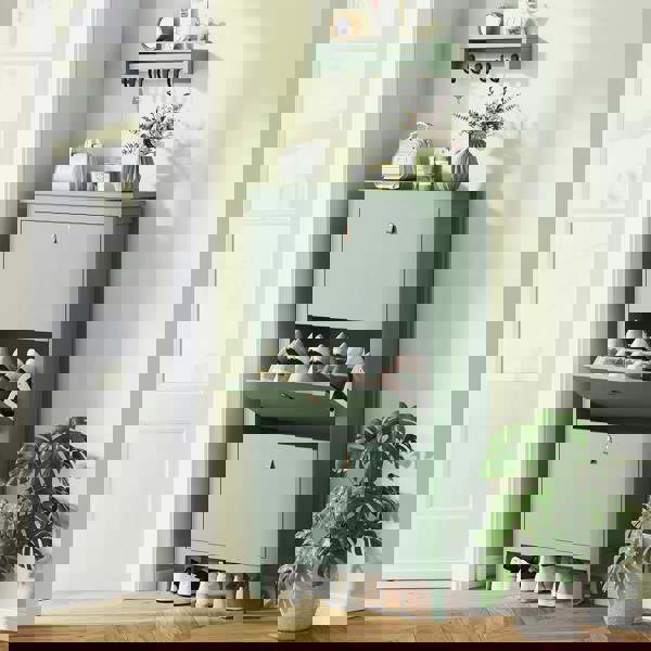 Flip-down Shoe Cabinet